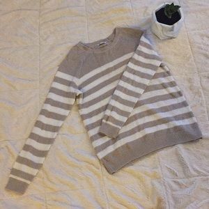 Old Navy white/beige striped sweater